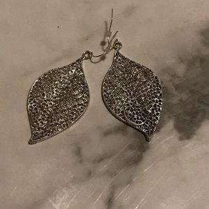 Sterling silver leaf earrings